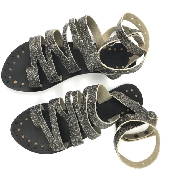 Free People Shoes - Free People Gladiator Sunever Sandals Ankle Wrap